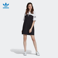 阿迪达斯官网 adidas 三叶草 Tee Dress 女装裙子 EC0739 白/黑 36(参考身高:166~170CM)