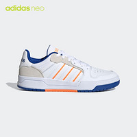 阿迪达斯官网 adidas neo ENTRAP 男鞋休闲运动鞋FW3465 白/灰/信号橙 41(255mm)