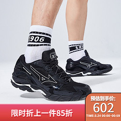 Mizuno美津浓男女运动休闲鞋复古老爹鞋WAVE RIDER 10  D1GA2030 09/黑色/黑色 43+凑单品