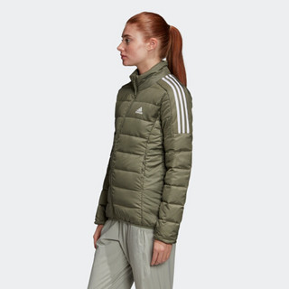 adidas 阿迪达斯 官网 adidas W ESS DOWN JKT女装冬季户外运动羽绒服GH4596 遗迹绿 L