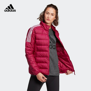 adidas 阿迪达斯 保暖羽绒服女冬季红色轻薄立领外套GH4597