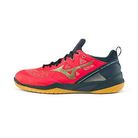 Mizuno 美津浓 Wave Fang Zero O2 中性羽毛球鞋 71GA219050 红黑 44