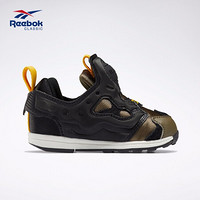 Reebok锐步官方  PUMP FURY MU 儿童低帮运动跑步鞋 KYE43 FV7440_黑色/黄色 22