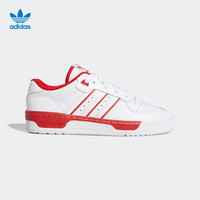 阿迪达斯官网adidas三叶草RIVALRY LOW男女经典运动鞋EE4658EE4656 白/白/浅猩红/EE4658 44(270mm)
