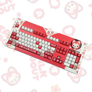 CHERRY 樱桃 G80-3000 阿狸定制版 104键 有线机械键盘 红色 Cherry黑轴 无光