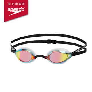 速比涛/Speedo  Fastskin系列鲨鱼皮专业竞赛镀膜泳镜 防雾 白色 810897B586