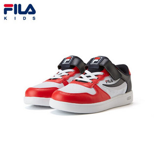 FILA KIDS斐乐儿童中大童2021年春季新款男童女童时尚童鞋休闲运动鞋 火红/斐乐白-RW-男童 36码/内长23cm