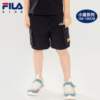 FILA x Pepe Shimada联名男小童梭织短裤2021夏季新款工装五分裤 传奇蓝-NV 110cm