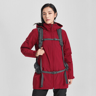 TheNorthFace北面三合一夹克女户外防水保暖上新|4NAI 05H/红色/黑色 XXL