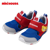 MIKIHOUSE男女儿童凉鞋夏季网面透气保护脚趾二段、大童学步凉鞋12-9301-383 蓝色（大童） 18