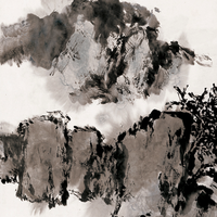 雅昌 朱屺瞻《沧江风帆》74×99cm装饰画 宣纸