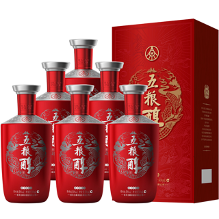 五粮液股份 五粮醇红装 浓香型高度白酒 50度500mL*6瓶整箱装  龙年送礼