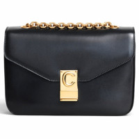 CELINE 思琳 C BAG 女士牛皮单肩包 187253BFB 38NO 黑色 中号