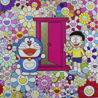 howstore村上隆机器猫任意门限量收藏版画