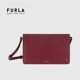 芙拉 FURLA 21SS春夏 奢侈品 BABYLON系列迷你号女士深红色斜挎包