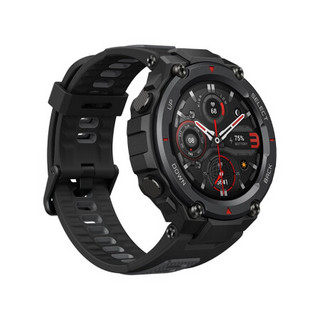 AMAZFIT 跃我 T-Rex Pro 智能手表 47.7mm 黑色 湖光蓝硅胶表带 (北斗、GPS、NFC、血氧)