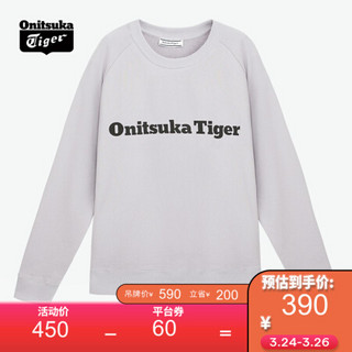 Onitsuka Tiger鬼塚虎圆领男士卫衣 纯棉运动卫衣女2183A831-700 灰色 XL