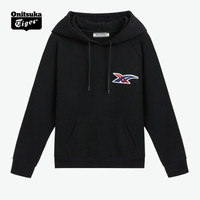 Onitsuka Tiger鬼塚虎新款休闲连帽卫衣情侣款男女同款纯棉卫衣 2183A834-001 黑色 XL