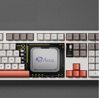 Akko 艾酷 3108 V2 蒸汽机 108键 有线机械键盘 灰白色 AKKO粉轴 无光