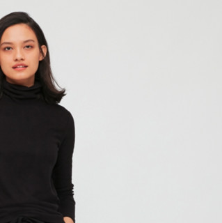 UNIQLO 优衣库 HEATTECH系列 女士长袖T恤 428327 黑色 XXL