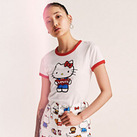 李维斯Hello Kitty联名系列女士短袖T恤 L 白色