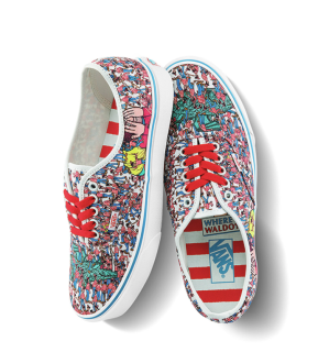VANS 范斯 经典系列 Authentic Where’s Waldo联名款 中性运动帆布鞋 VN0A348A3RZ