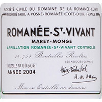Domaine de la Romanee-Conti 罗曼尼·康帝酒庄 罗曼尼·康帝酒庄罗曼尼·圣·维旺黑皮诺干型红葡萄酒 2004年