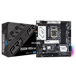 ASRock 华擎 B560M Pro4/ac MATX主板（INTEL LGA1200、B560）