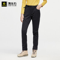 KAILAS凯乐石软壳裤女加厚防寒保暖长裤秋冬防风修身显瘦弹力裤KG2049801 墨黑 XL
