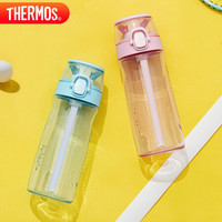 THERMOS 膳魔师 水杯550ML塑料便携吸管杯男女儿童随手杯太空杯子 Tritan材质 TCSF-550 PK