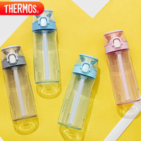 THERMOS 膳魔师 水杯550ML塑料便携吸管杯男女儿童随手杯太空杯子 Tritan材质 TCSF-550 TB