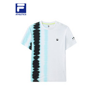 FILA ATHLETICS斐乐男士短袖T恤2021夏季新款时尚舒适LOGO运动短T A11M121107F 玉石白-WT 175/96A/L