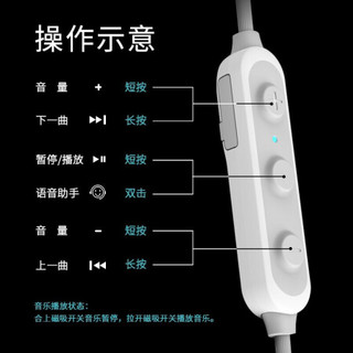 漫步者（EDIFIER） W200BT 蓝牙无线运动耳机磁吸颈挂式入耳线控耳麦苹果华为小米音乐耳塞 W280BT 黑色