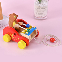 little tikes/小泰克 小熊敲鼓车拉线拖车玩具