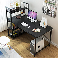 普派（Pupai）书架电脑桌简约台式办公家用书柜书桌简易学习台子 黑柳木色120*60CM