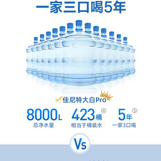 佳尼特（CHANITEX）家用净水器 800加仑即滤3年反渗透2.1升大流量无桶净水机CTR800-X2大白plus