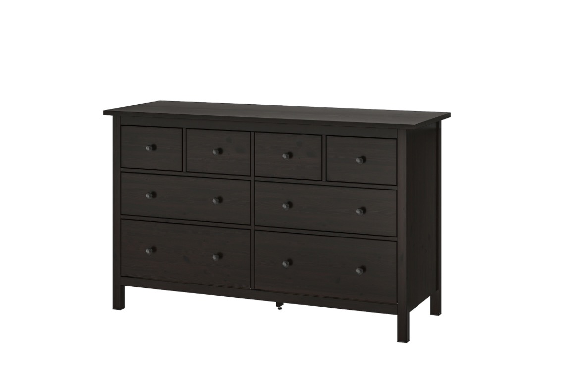 HEMNES 汉尼斯 八斗抽屉柜 黑褐色 160x96 厘米
