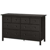 HEMNES 汉尼斯 八斗抽屉柜 黑褐色 160x96 厘米