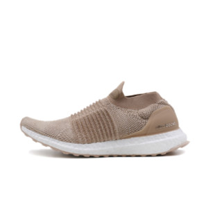 adidas 阿迪达斯 Ultra Boost Laceless 中性跑鞋 CQ0010 白粉色 39