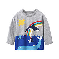 I.K 印象童年 男童卡通海豚长袖T恤