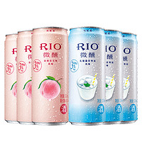 锐澳（RIO）洋酒 鸡尾酒 预调酒 乳酸菌+白桃味330ml*6