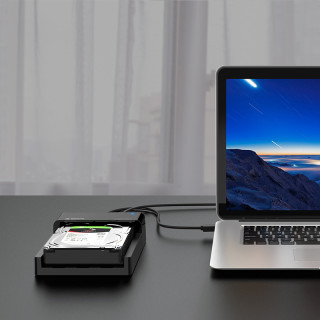ORICO/奥睿科 Type-c/USB3.1Gen2 硬盘盒 10Gbps台式机笔记本电脑通用卧式硬盘座2.5/3.5寸硬盘底座 2.5/3.5通用【usb3.0】