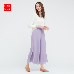 优衣库女装 优衣库女装雪纺侧开叉裙裤 半身裙 Uniqlo多少钱 什么值得买