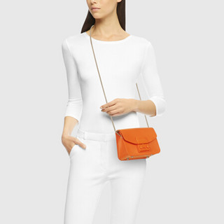 芙拉 FURLA 21SS春夏 奢侈品 METROPOLIS系列迷你号女士橙色方形单肩斜挎包