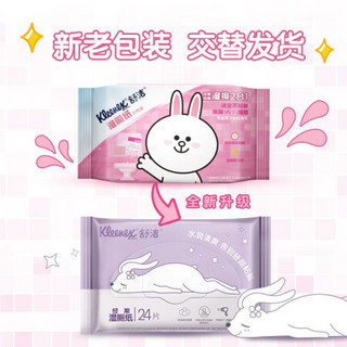 舒洁（Kleenex）女性湿厕纸24片*2包