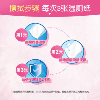 舒洁 Kleenex 女性湿厕纸24片10包装 擦除99.9%细菌