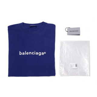 巴黎世家 BALENCIAGA 男士Gym Wear宽松版型棉质印花字母短袖T恤 612966 TIV54 1195 XL