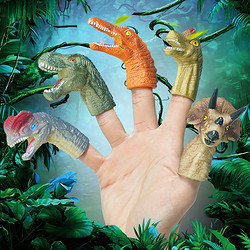 移动专享： 衾美 手指偶恐龙手指套 5只装随机