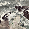 庞涛《浪》65×49cm  版画复制品 背景墙装饰画 油画布