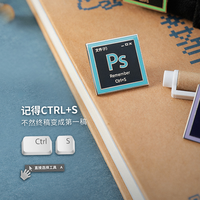 东方好礼创意PS胸针AI工牌潮流装饰百搭设计师胸针